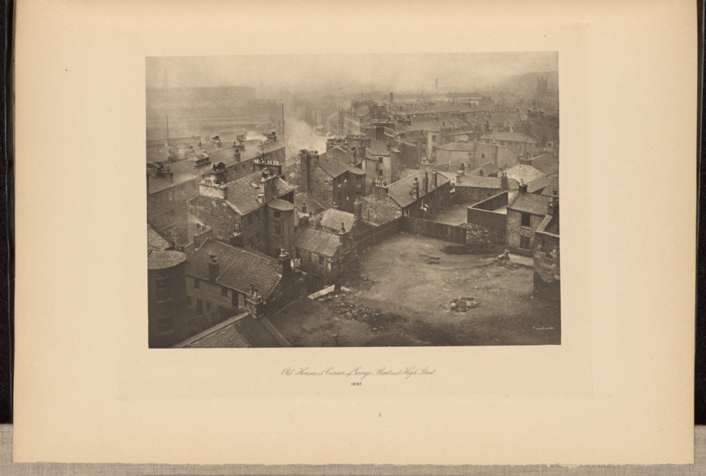 Thomas Annan:Old Houses at Corner of George Street and High , Poster Print Wall Art