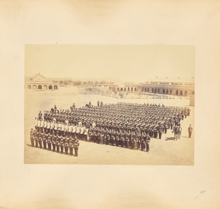 Unknown maker:[The 90th Regiment of Foot on parade],16x12