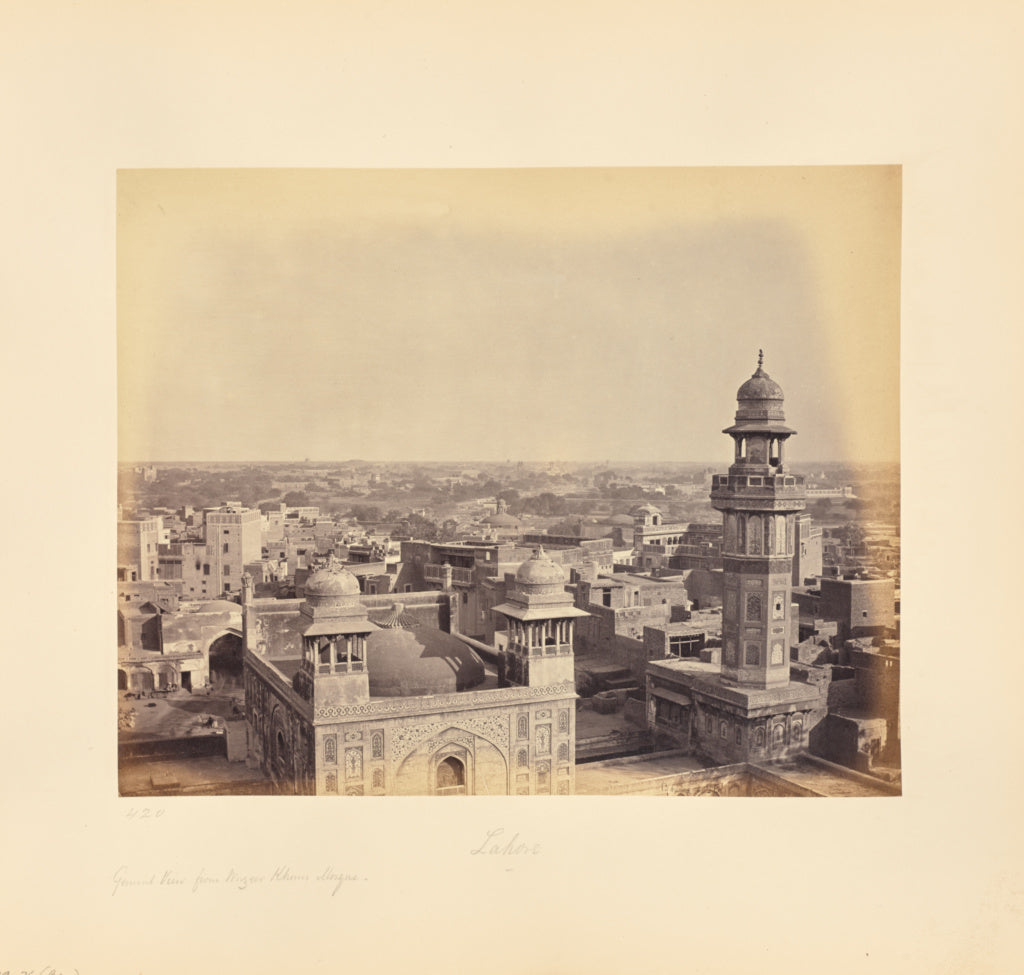 Samuel Bourne:Lahore; From Wuzeer Khan's Mosque, Poster Print Wall Art