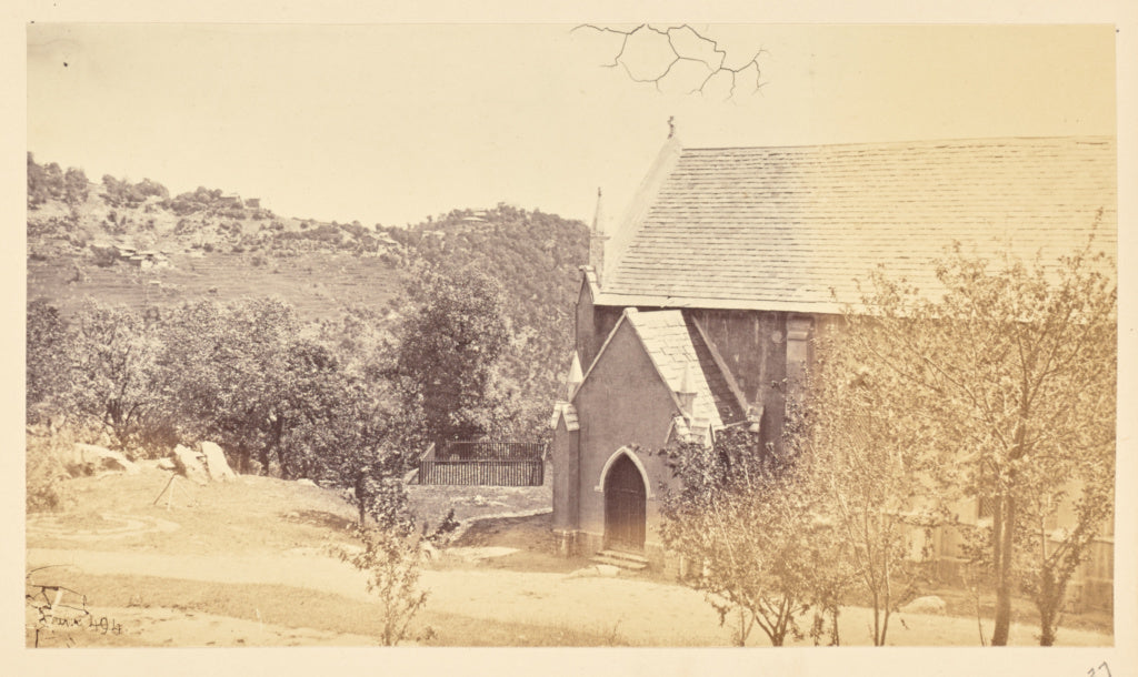 Samuel Bourne:Dhurmsala; Lord Elgin's Grave, Poster Print Wall Art