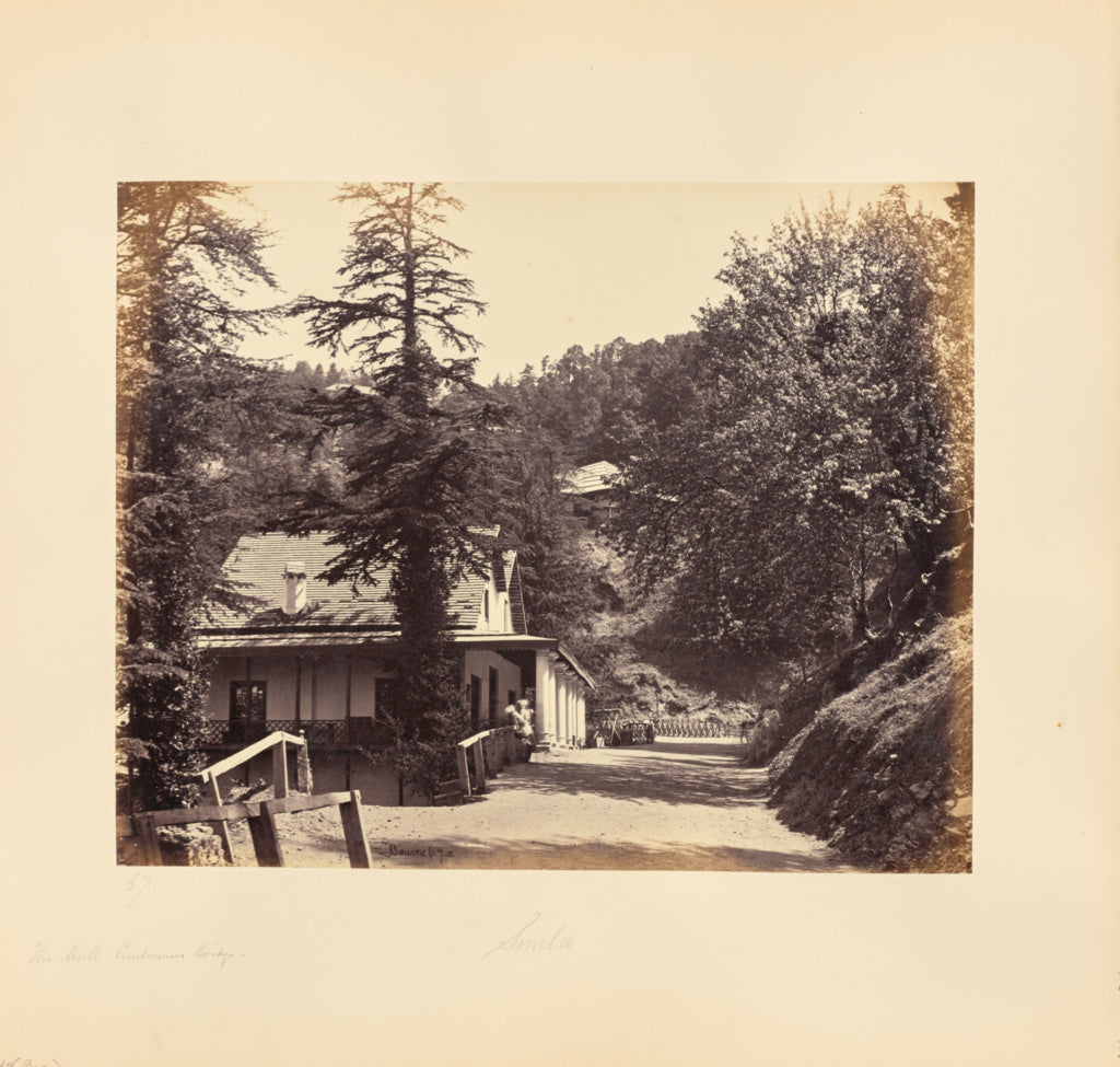 Samuel Bourne:Simla; The Mall, Combermere Ridge, Poster Print Wall Art
