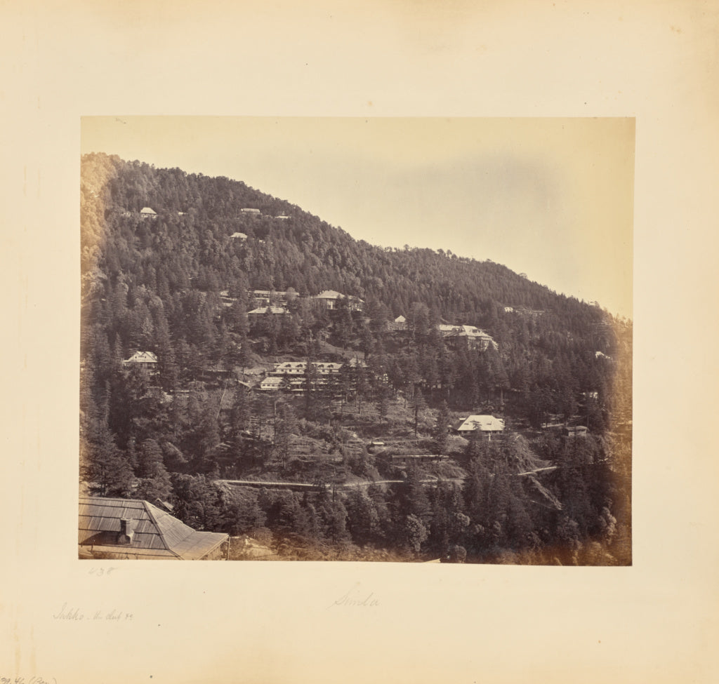 Samuel Bourne:Simla; Jakko, Showing the Club, Poster Print Wall Art