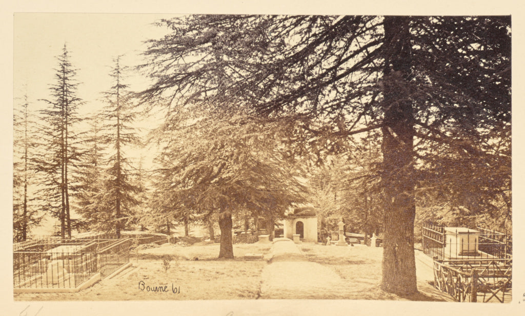 Samuel Bourne:Simla; The Cemetery from the Entrance, Poster Print Wall Art