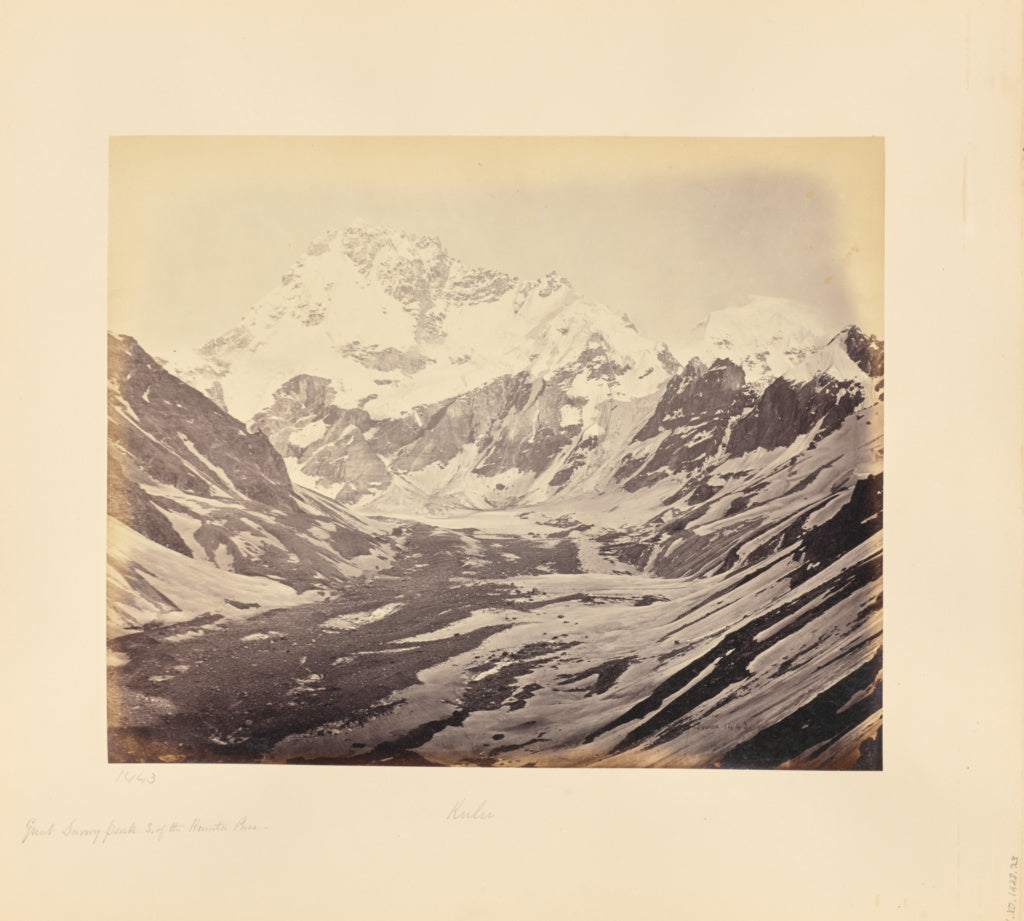 Samuel Bourne:Great Snowy Peak, South of the Hampta Pass, Poster Print Wall Art