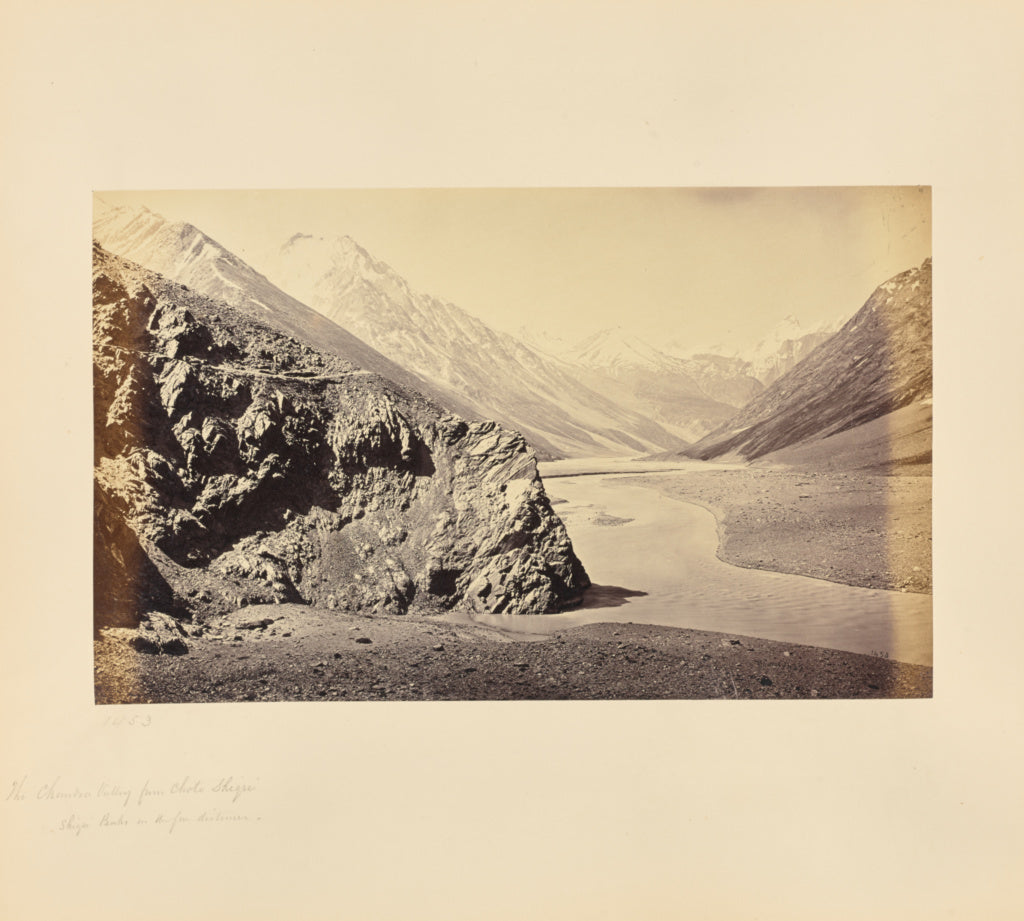 Samuel Bourne:The Chandra Valley from Chota Shigri - Shigri , Poster Print Wall Art