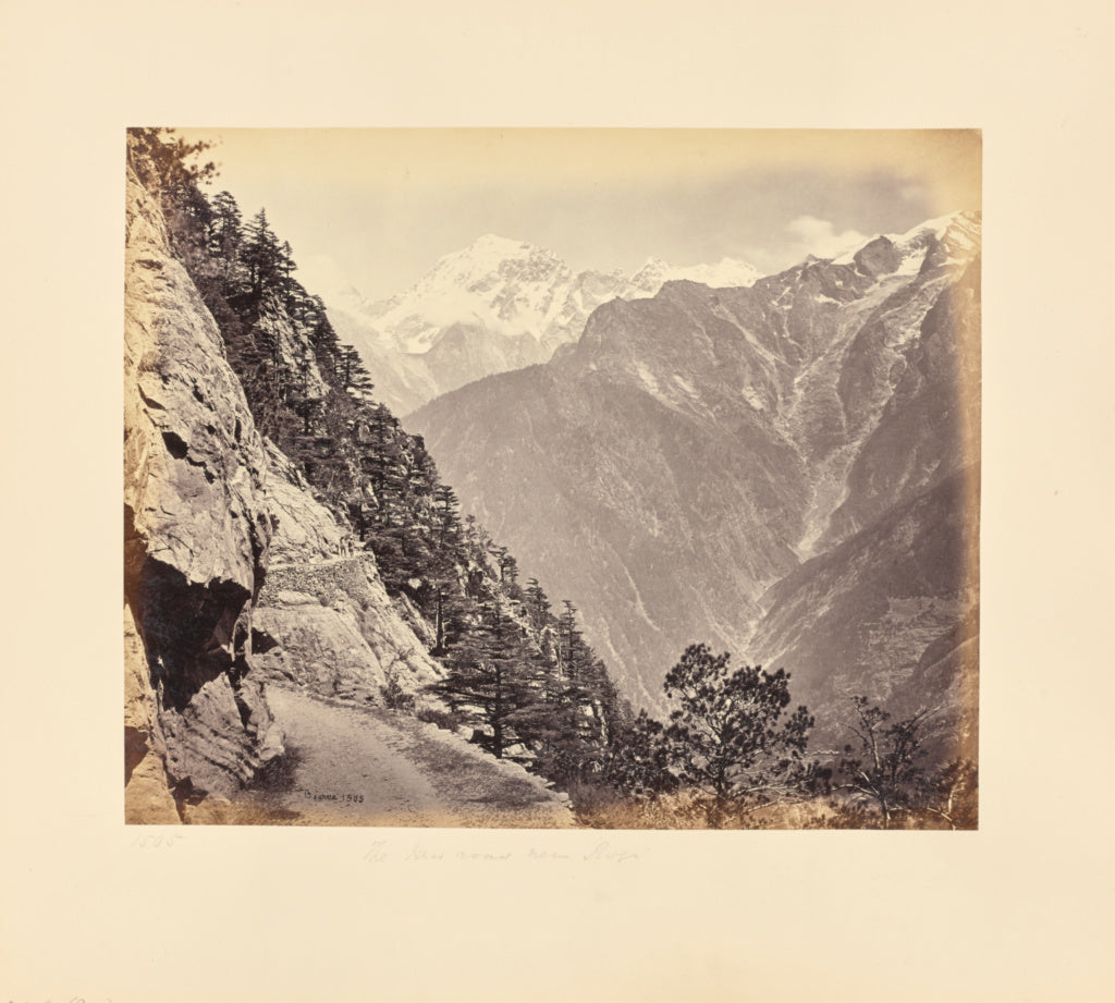 Samuel Bourne:The New Road near Rogi - Chini Mountains in th, Poster Print Wall Art