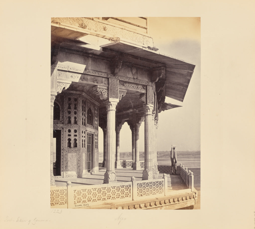 Samuel Bourne:Agra; The Fort, Exterior of the Zenana, Poster Print Wall Art