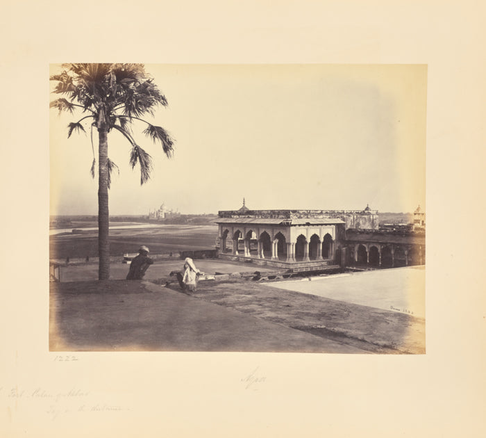 Samuel Bourne:Agra; The Fort and Palace of Akbar with the Ta,16x12