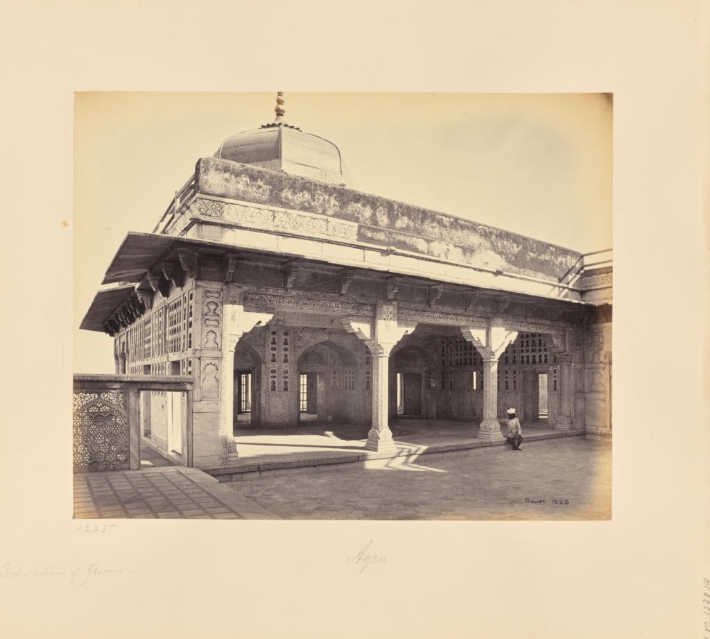 Samuel Bourne:Agra; The Fort, Interior of the Zenana Showing, Poster Print Wall Art