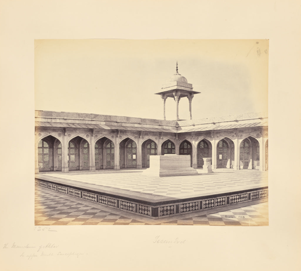 Samuel Bourne:Secundra; The Mausoleum of Akbar, the Upper Ma, Poster Print Wall Art