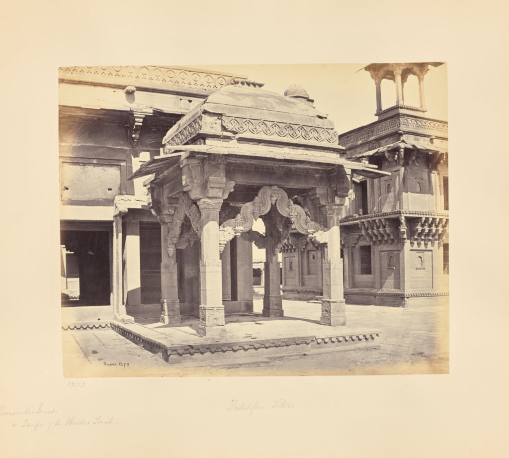 Samuel Bourne:Futtypore Sikri; Gooroo-ki-Mandi or Temple of , Poster Print Wall Art