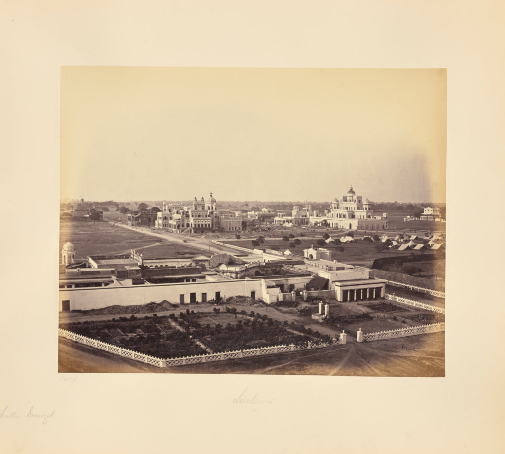 Samuel Bourne:Lucknow; Chutter Manzil, etc. General View, Poster Print Wall Art