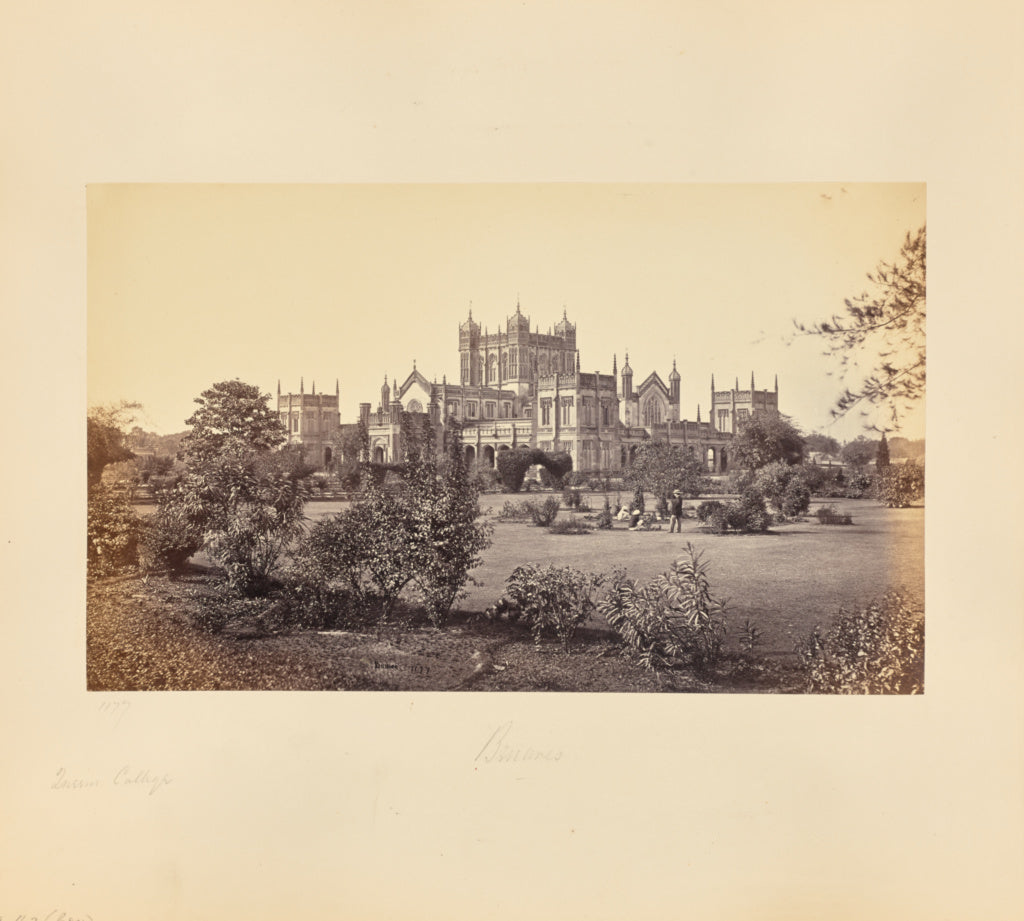 Samuel Bourne:Benares; Queen's College, Poster Print Wall Art
