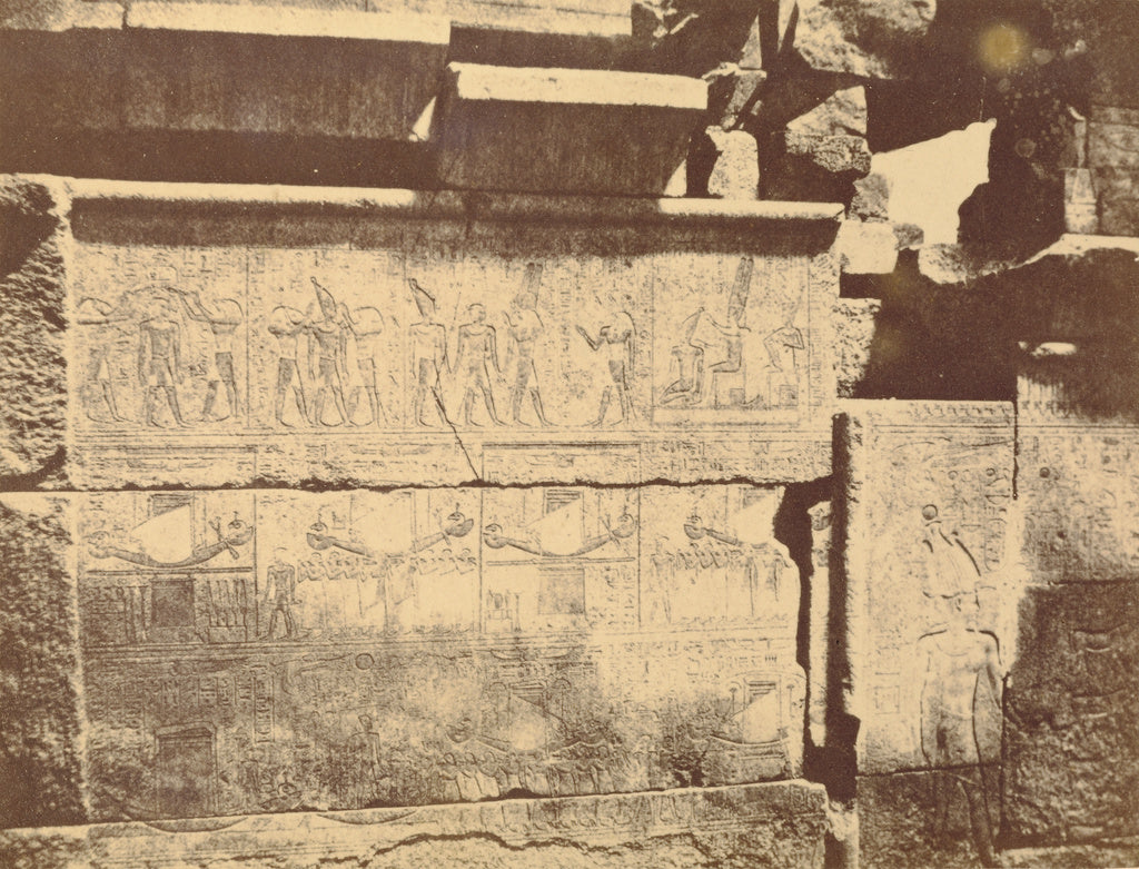Henry Cammas:[Relief scenes on temple walls at Karnak], Poster Print Wall Art
