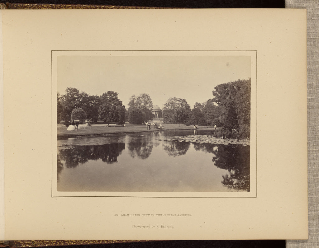 Francis Bedford:Leamington, view in the Jephson Gardens, Poster Print Wall Art