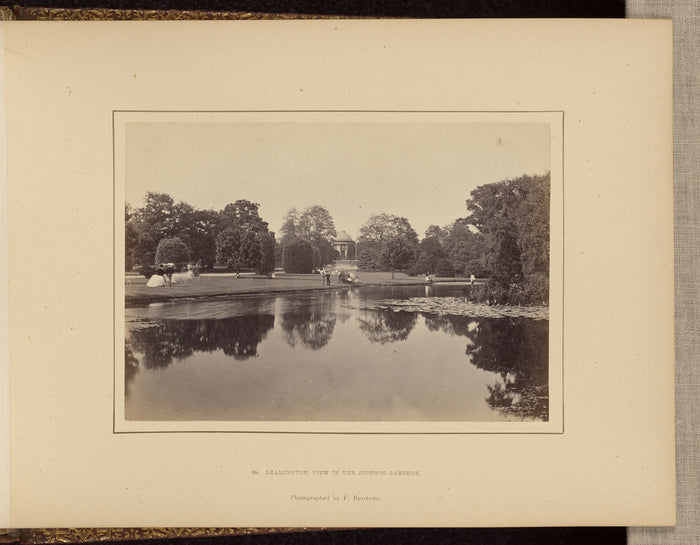 Francis Bedford:Leamington, view in the Jephson Gardens,16x12
