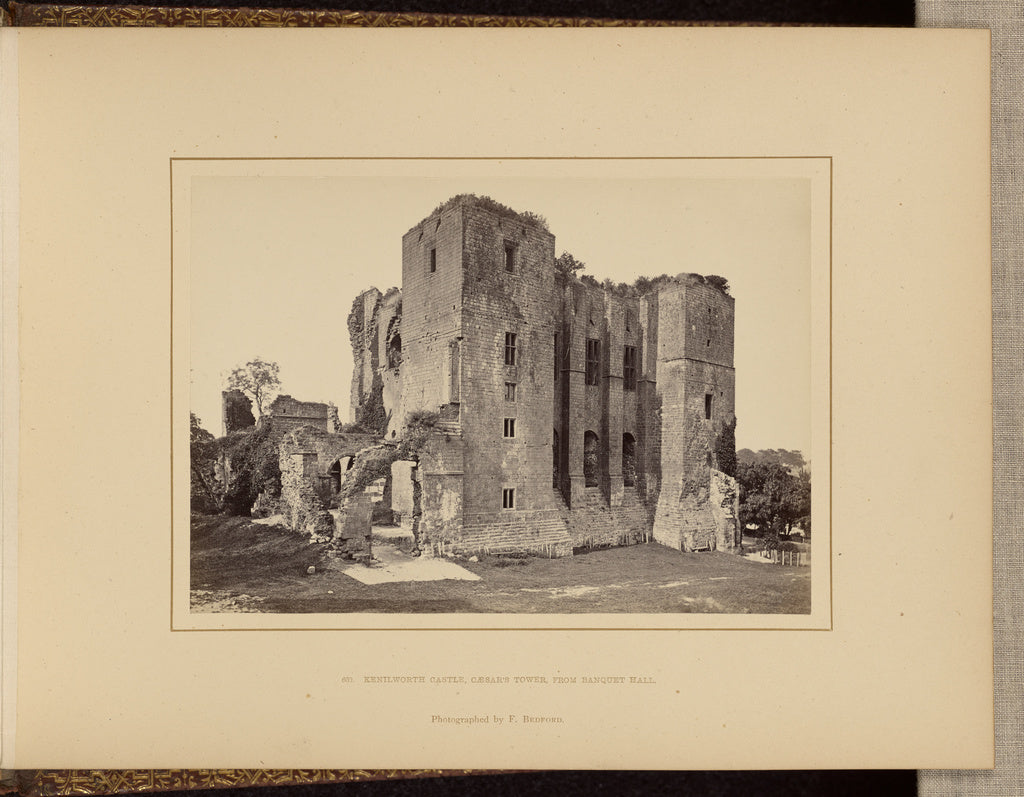 Francis Bedford:Kenilworth Castle, Caesar's Tower from the B, Poster Print Wall Art