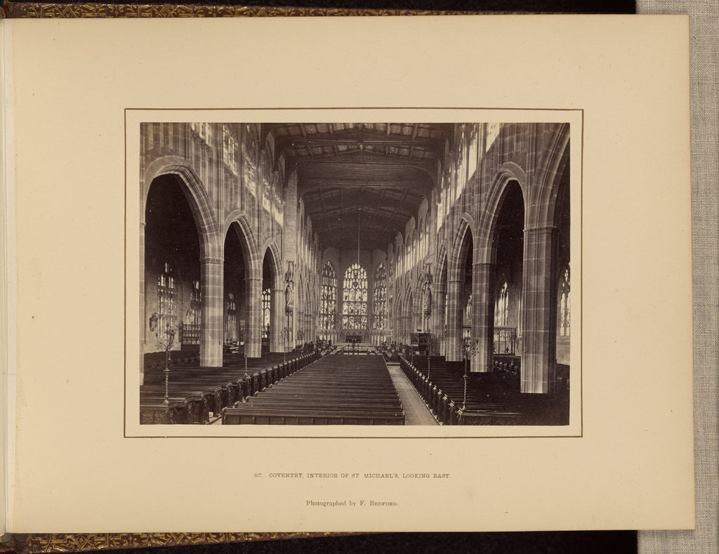 Francis Bedford:Coventry, interior of St. Michael's, looking, Poster Print Wall Art