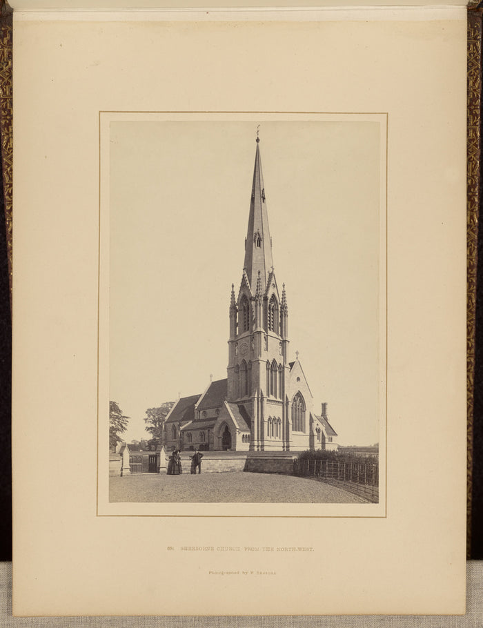 Francis Bedford:Sherbourne Church, from the north-west,16x12