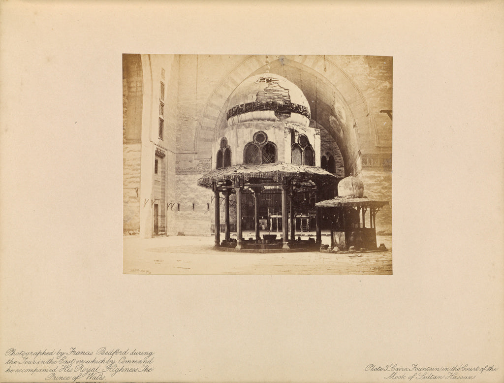 Francis Bedford:Cairo - Fountain in the Court of the Mosk of, Poster Print Wall Art