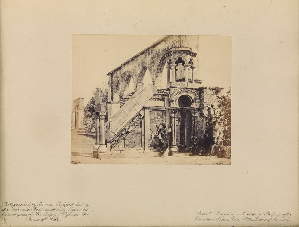 Francis Bedford:Jerusalem - Minbar, or Pulpit, in the Enclos, Poster Print Wall Art