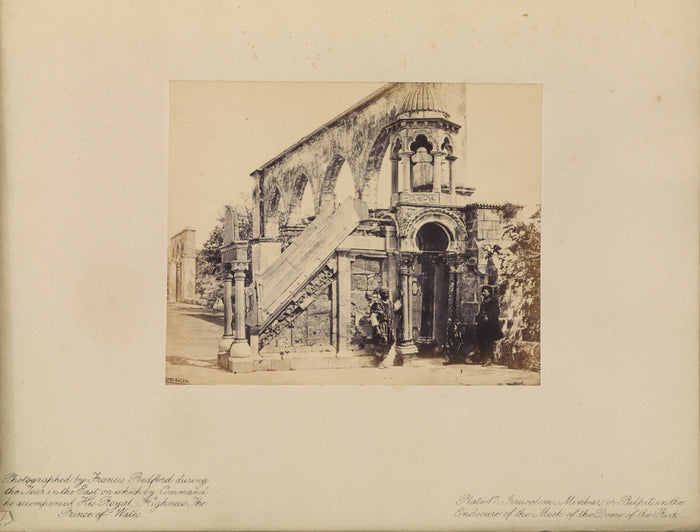 Francis Bedford:Jerusalem - Minbar, or Pulpit, in the Enclos,16x12