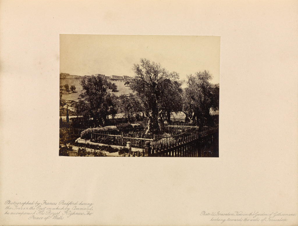 Francis Bedford:Jerusalem - View in the Garden of Gethsemane, Poster Print Wall Art