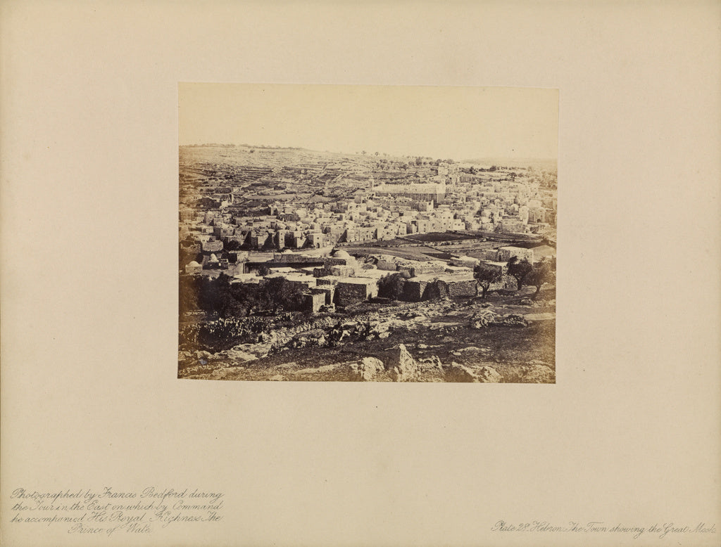 Francis Bedford:Hebron - The Town Showing the Great Mosk, Poster Print Wall Art