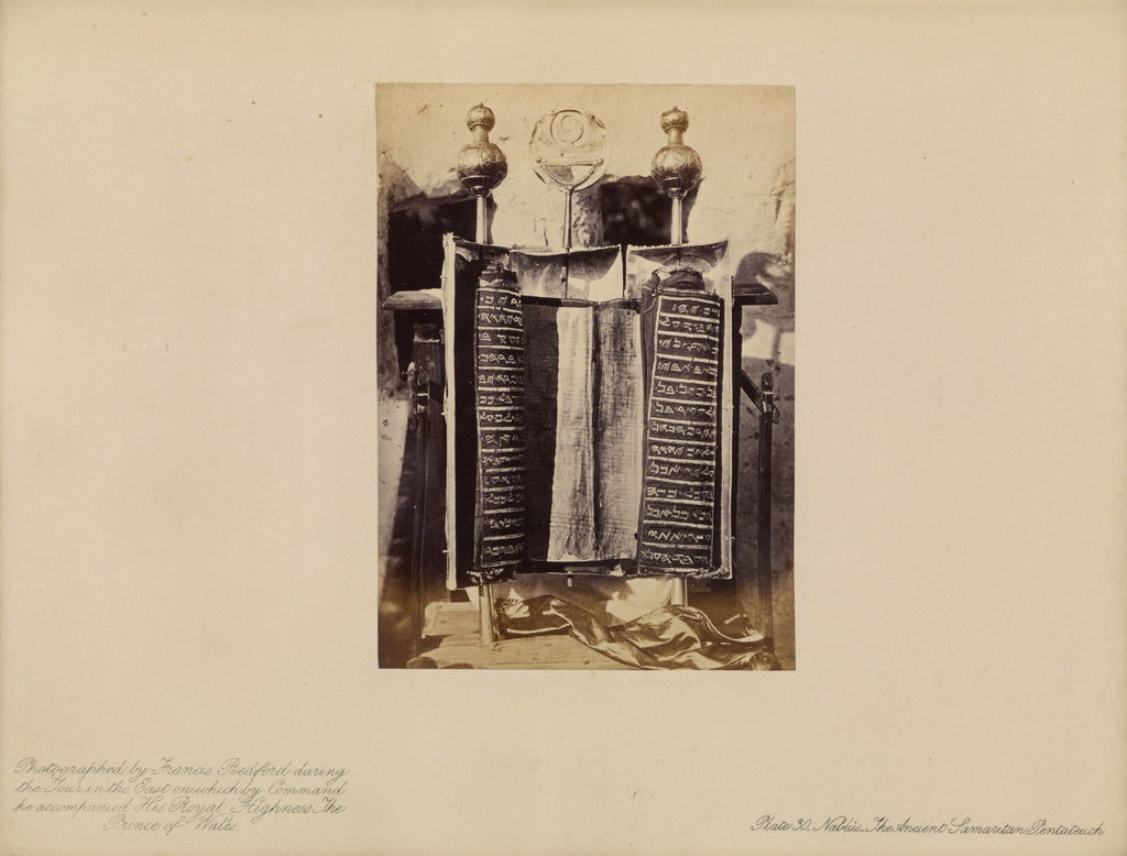 Francis Bedford:Nablûs - The Ancient Samaritan Pentateuch, Poster Print Wall Art