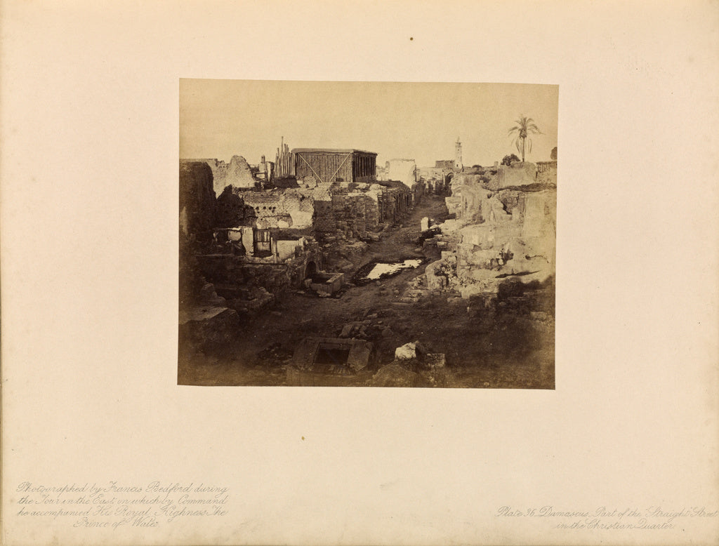 Francis Bedford:Damascus - Part of the "Straight Street" in , Poster Print Wall Art