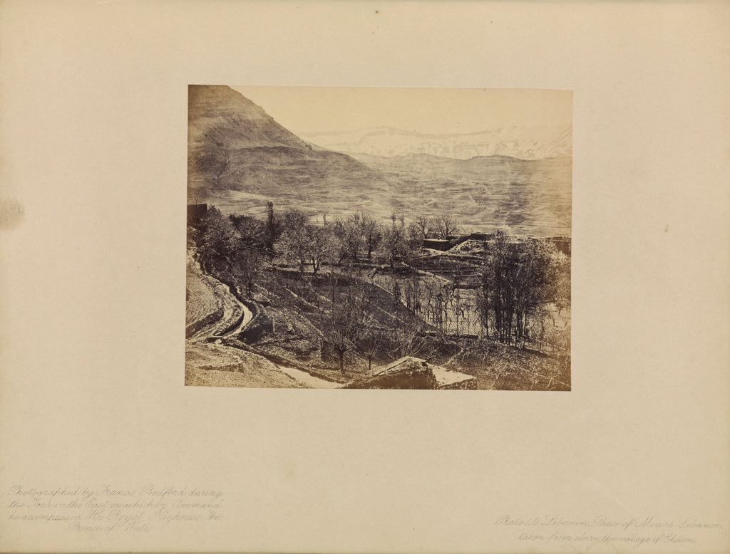 Francis Bedford:Lebanon - View of Mount Lebanon, Taken from , Poster Print Wall Art