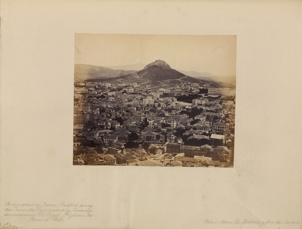 Francis Bedford:Athens - The Modern City from the Acropolis,16x12"(A3)Poster