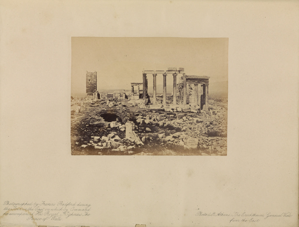 Francis Bedford:Athens - The Erechtheum, General View from t, Poster Print Wall Art
