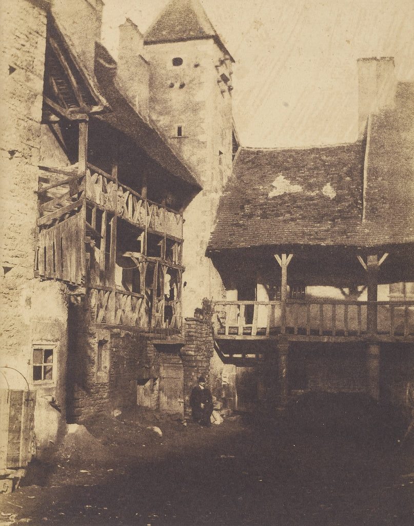 Charles MarvilleAttributed to:[Courtyard with Houses], Poster Print Wall Art