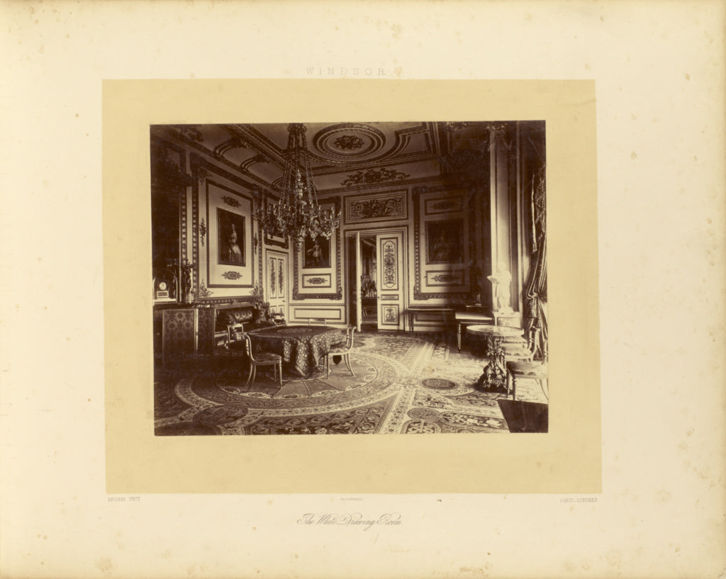 André Adolphe-Eugène Disdéri:The White Drawing Room, Poster Print Wall Art