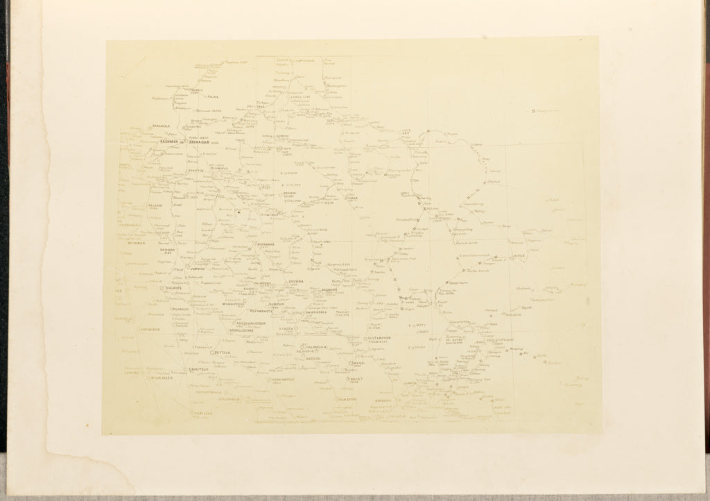 Philip Henry Egerton:[Map of North India], Poster Print Wall Art