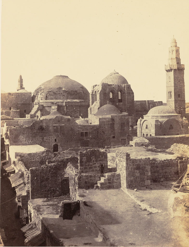 John Cramb:Church of the Holy Sepulchre & Christian Street, Poster Print Wall Art