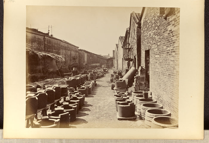 Lai, Afong:[View of an alley bordered by brick buildings and,16x12
