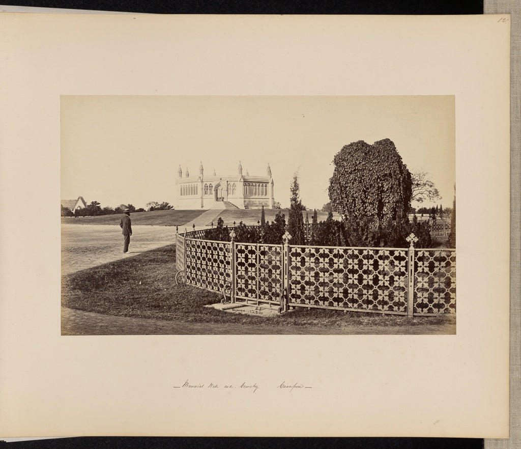 Samuel Bourne:Cawnpore; The Memorial Well from the South, Em, Poster Print Wall Art