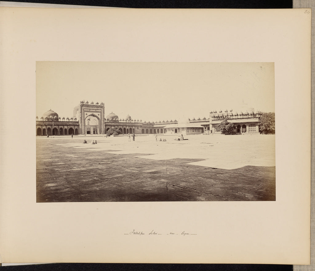 Samuel Bourne:Futtypore Sikri; Interior of the Great Quadran, Poster Print Wall Art