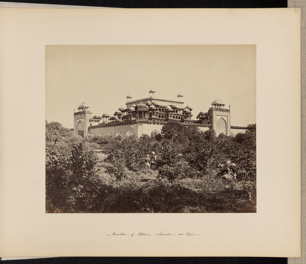 Samuel Bourne:Secundra; The Mausoleum of Akbar, Poster Print Wall Art