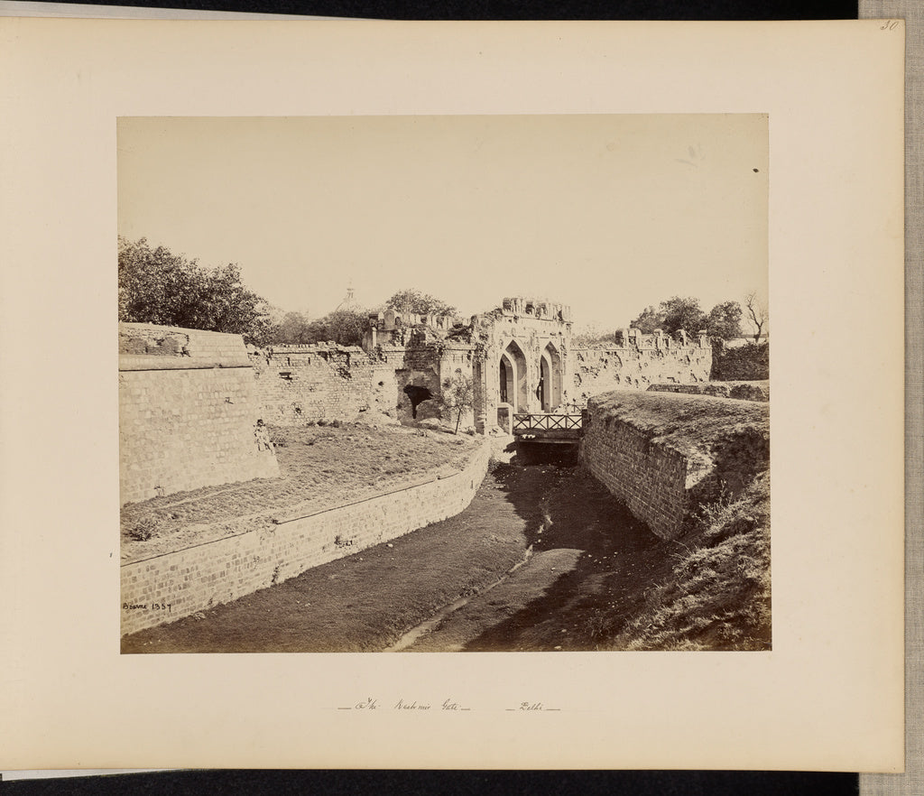 Samuel Bourne:Delhi; The Kashmir Gate, Poster Print Wall Art