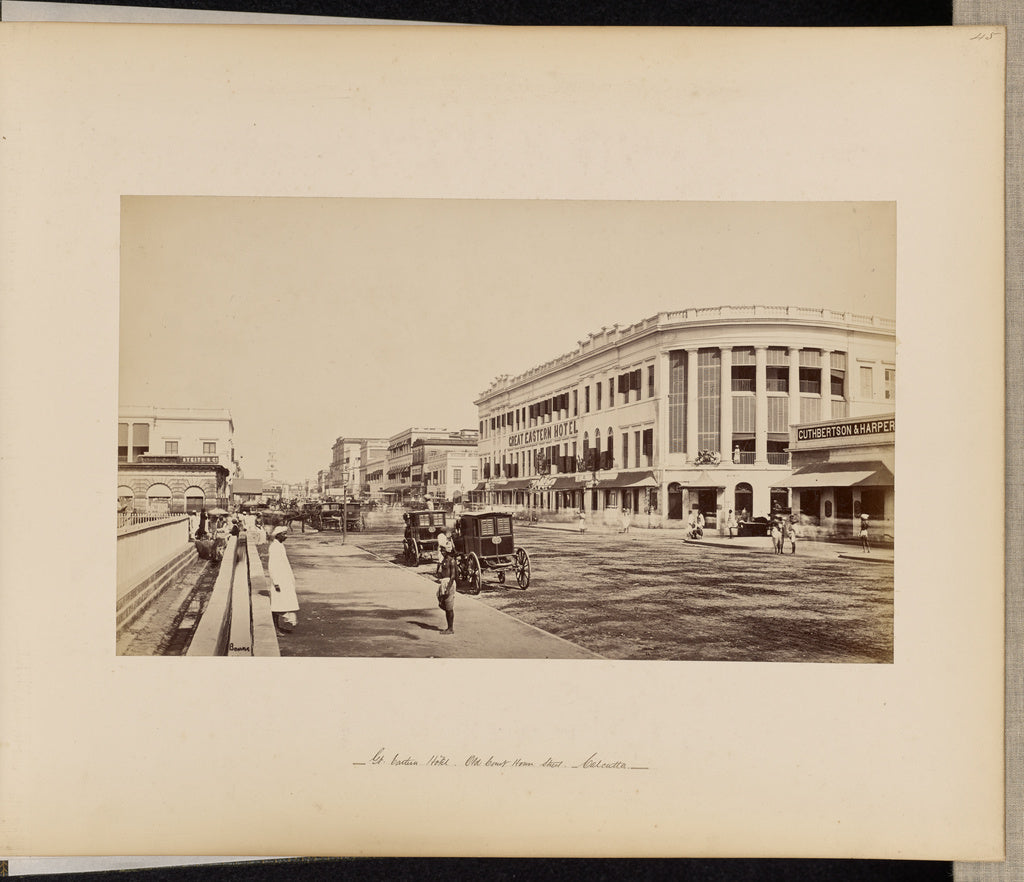 Samuel Bourne:Calcutta; The Great Eastern Hotel, and Old Cou, Poster Print Wall Art