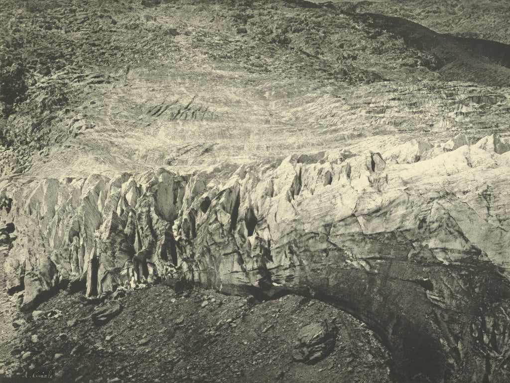 Aimé Civiale:Détails du Glacier d'Allalin, Poster Print Wall Art
