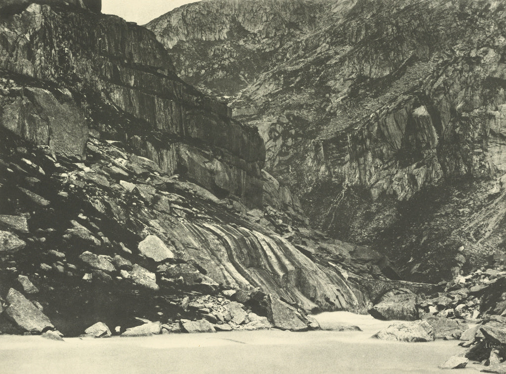 Aimé Civiale:Le Cours de l'Aare Au Dessous du Grimsel. Roch, Poster Print Wall Art