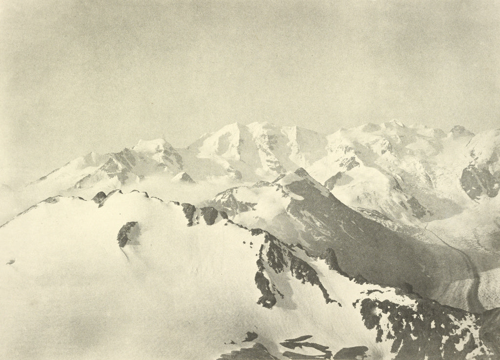 Aimé Civiale:La Chaîne du Bernina Prise du Pic Languard, Poster Print Wall Art