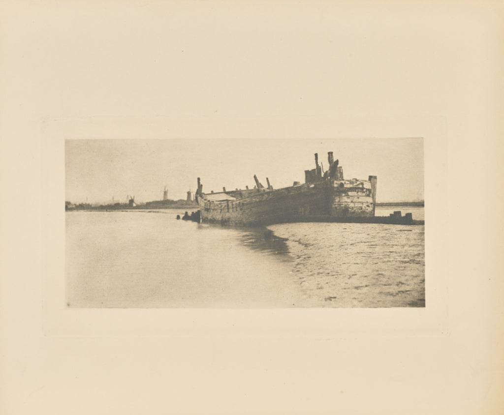 Peter Henry Emerson:The Old Ship, Poster Print Wall Art