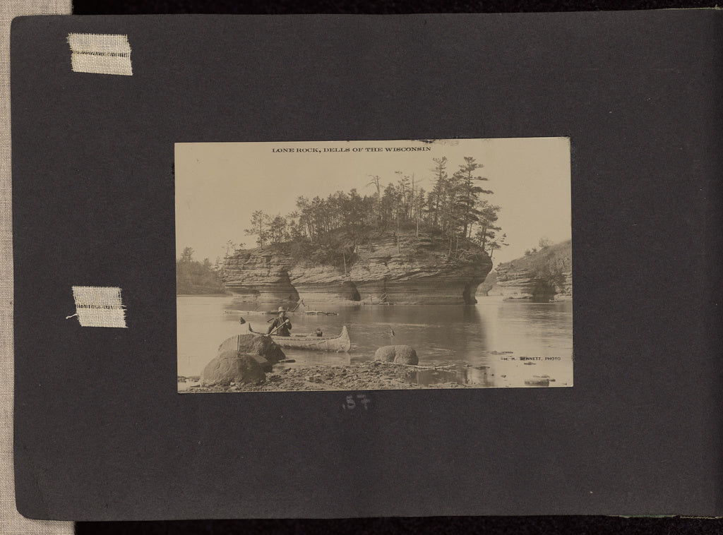 Henry Hamilton Bennett:Lone Rock, Dells of the Wisconsin, Poster Print Wall Art