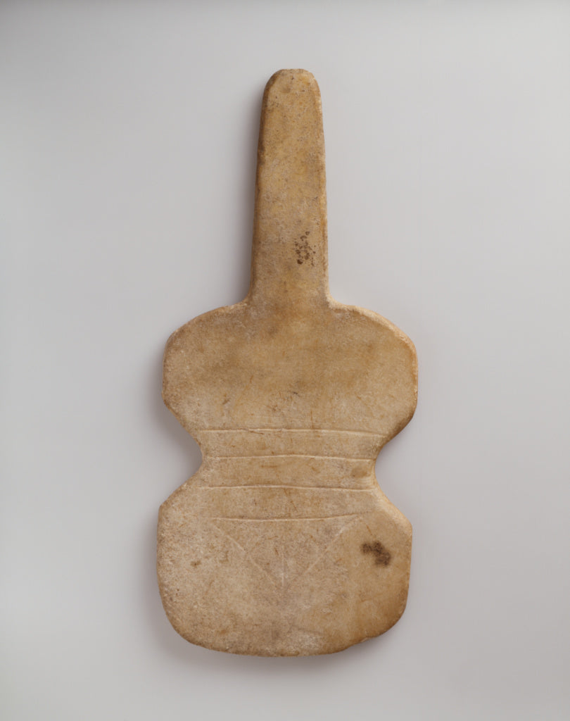 Unknown:Imitation Early Cycladic Violin-shaped Figure, Poster Print Wall Art