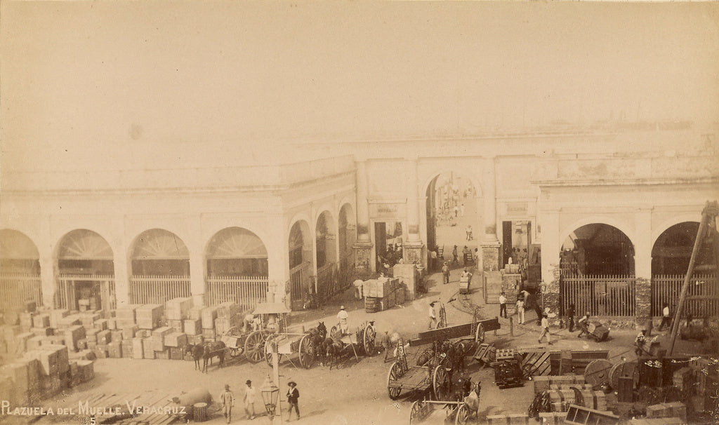 Unknown:Plazuela del Muelle, Veracruz, Poster Print Wall Art